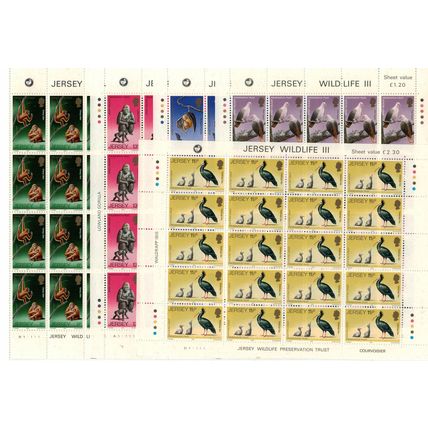 ZAYIX - Great Britain Jersey 217-221 MNH sheets Wildlife Preservation 072422SL10