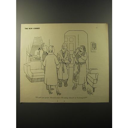 1953 Cartoon by George Price - Would you prefer Mendelsohn's Wedding March