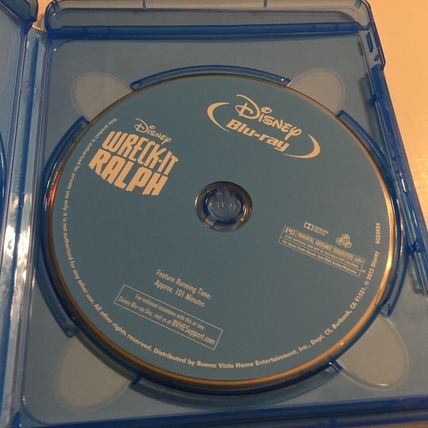 Disney Wreck it Ralph Animated Movie Blu-Ray Disc Only (No DVD No Digital)