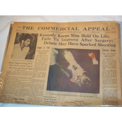 The Commercial Appeal Newspaper, June 6. 1968, Vintage