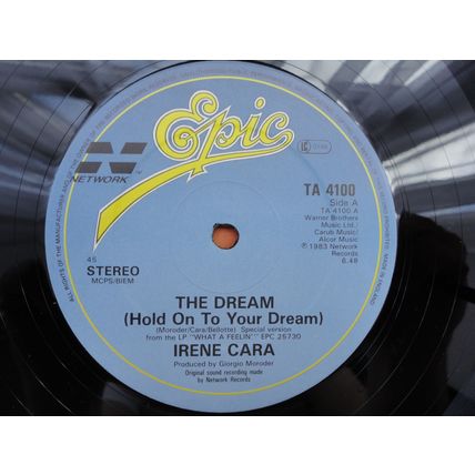 Irene Cara 1984 12" Single The Dream (Hold On To Your Dream) b/w Receiving