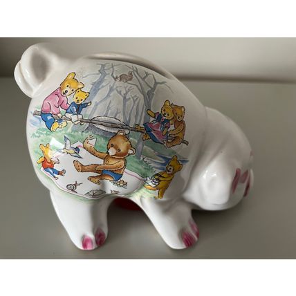 VINATGE PIGGY BANK - TEDDY BEAR SCENES