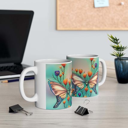 June Opal Birth Month Colors Fairies & Butterflies #2 Mug Ceramic Coffee Mug 11o