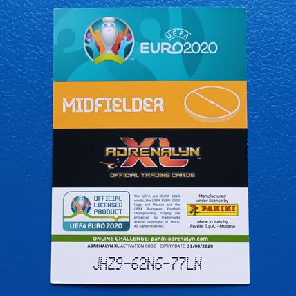 PANINI ADRENALYN XL EURO 2020 Fabian Ruiz LIMITED EDITION GOLD