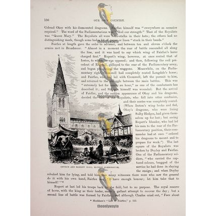 Church & Market, Market Harborough, England, Book Illustration (Print), 1882
