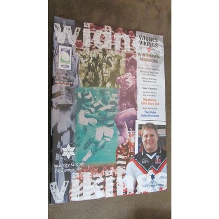 2000 Rugby Football League Programme - Widnes Vikings v Whitehaven Warriors