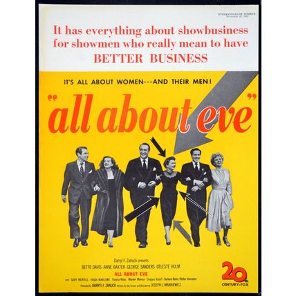 ALL ABOUT EVE 1950 Bette Davis, Anne Baxter, Marilyn Monroe TRADE ADVERT #1