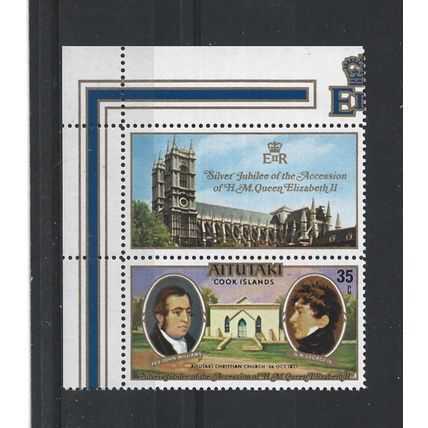 Aitutaki.SG226 35c Rev.Williams,George VI and Aitutaki Church.Unmntd Mint.Feb25
