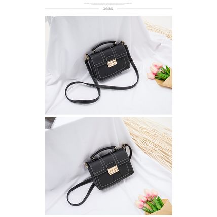Women's Vintage Leather Tote Shoulder Handbag Black