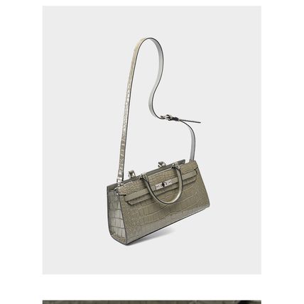 Kelly Bag Crocodile Pattern Cowhide Women's Bag Wew Crossbody Large Capacity Bag