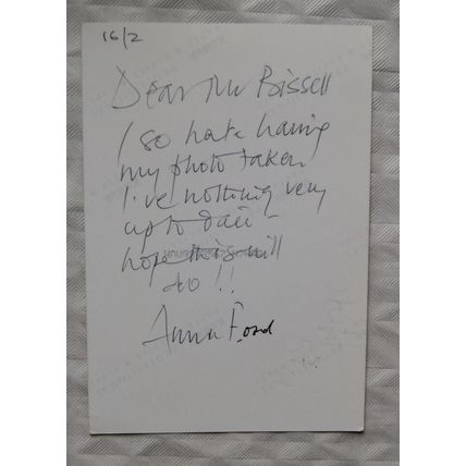 Signed Picture Anna Ford ref.1