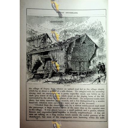 At Sepey, Switzerland, Book Illustration (Print), c1890