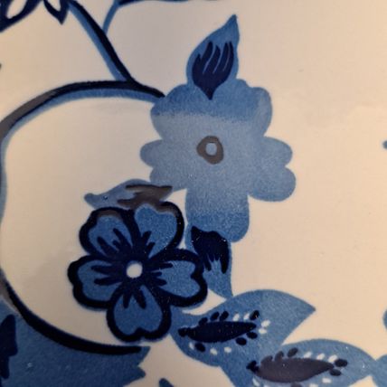 Lot 4 Royal Norfolk BLUE FLORALSalad/Dessert PLATES 10 1/2" Flowers Stoneware