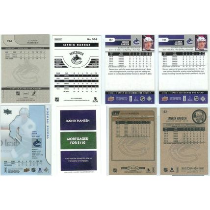 Jannik Hansen 8x card lot