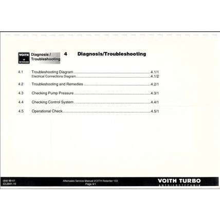 Voith Retarder 133 Aftersales Service Manual Training CBTD9801 53264110 PDF