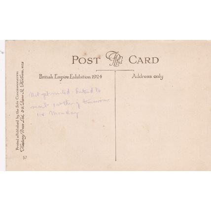 EC493 1924 BRITISH EMPIRE EXHIBITION-NEWFOUNDLAND PAVILION BY ERNEST COFFIN