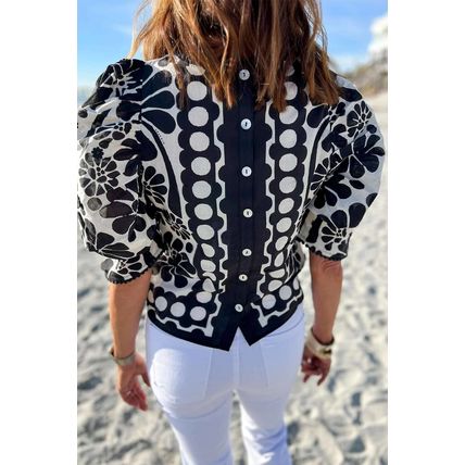 Black Palermo Puffed Sleeve Blouse