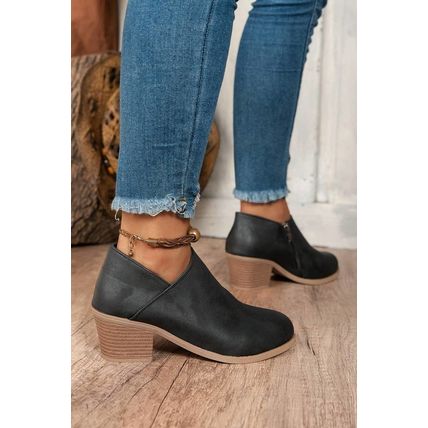 Black Tulip Opening Suede Ankle Boots