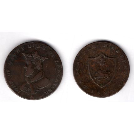 Great Britain. Lancaster Halfpenny 1791. dy17219