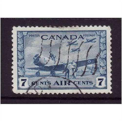 CANADA 1943 7c BLUE AIR TRAING CAMP SG 400 FINE USED #3
