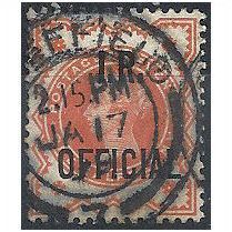 1887 O13 1/2d Vermillion Inland Revenue Fine Used. .