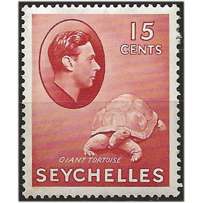 Seychelles 1941 SG139a 15c Brown-Carmine Mounted Mint . ..