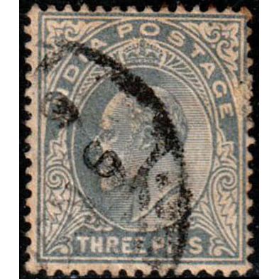 India 1902 King Edward VII 3P Used Stamp