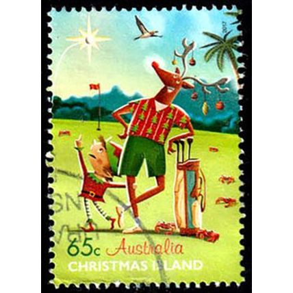 2017 Christmas Christmas Golf 65c Used Stamp