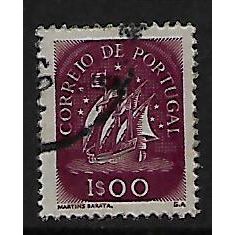 PORTUGAL 1943 CARAVEL 1E LILAC SG 949A FINE USED#2