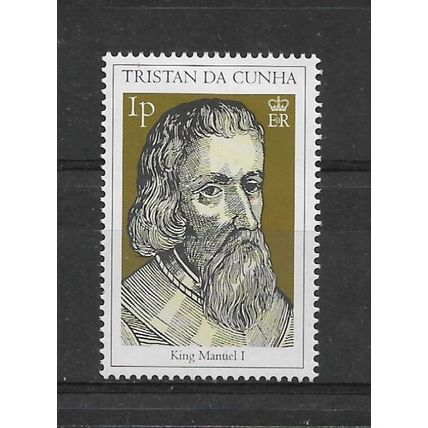 Tristan da Cunha.SG666 1p King Manuel I of Portugal.Mounted Mint.Feb22