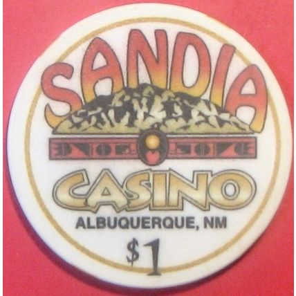 Sandia. $1 Casino Chip. Albuquerque, NM. W73.