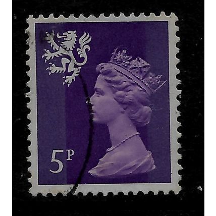 GREAT BRITAIN REGIONALS 1971 SCOTLAND 5p REDDISH VIOLET SG S 20 FINE USED#