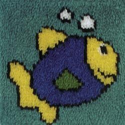 (80) Caron - FISH - Latch Hook Kit 12" x 12"