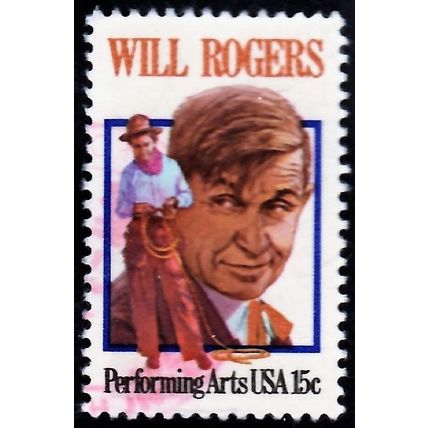 USA, 1979 15c Will Rogers, SG 1773 (Scott #1801), used.
