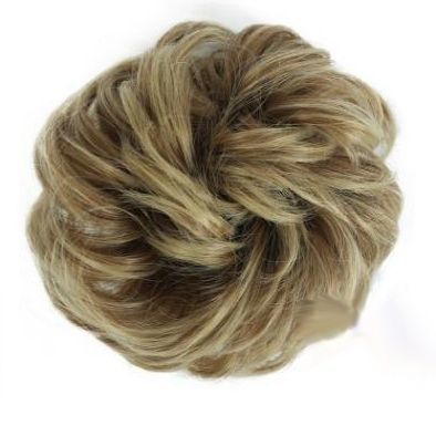 Synthetic Messy Bun Hair Piece, Ladies Hair Scrunchie DARK BLONDE 12T24