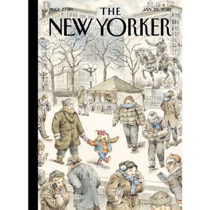 THE NEW YORKER-JANUARY 25, 2016-“Winter Delight,” by John Cuneo.-NEW