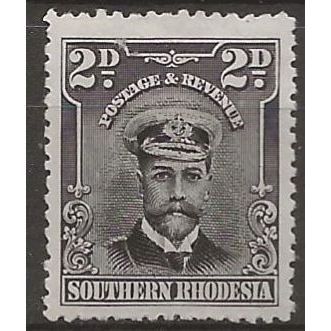 Southern Rhodesia 1924 SG4 2d Black & Purple Grey Mounted Mint.