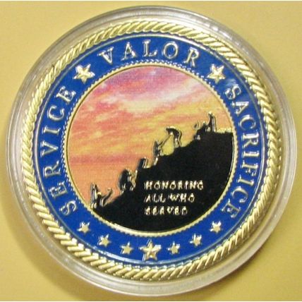 Veteran's Prayer. Challenge Coin. 1.75". 88b.