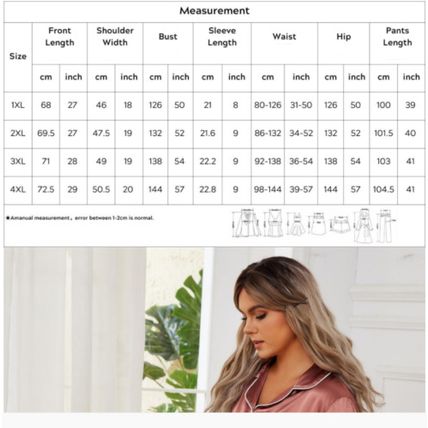 Plus size women's casual short-sleeve long pants two-piece home wear pajama set