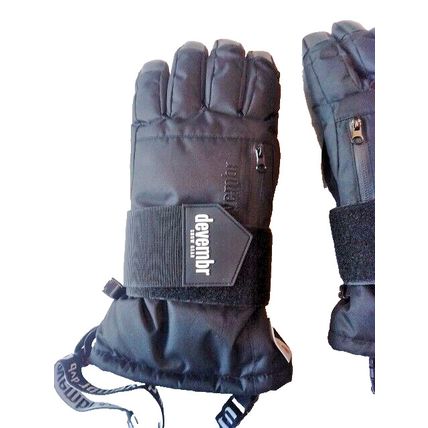 devembr Snow Gear Gloves Ski Snowboarding Black Medium Winter Sports