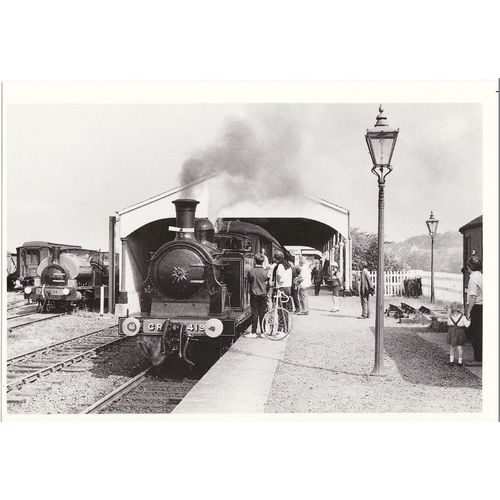 Railway Postcard Caledonian 419 Bo'ness & Kinneil LMS 0-4-4T Loco
