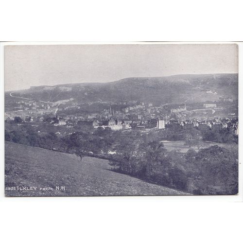 Ilkley View from the North-West Postcard West Yorkshire 5911