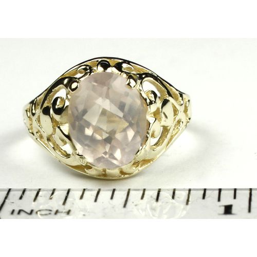 Rose Quartz, 10KY Gold Ring, R004