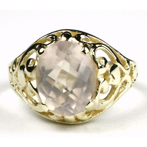Rose Quartz, 10KY Gold Ring, R004