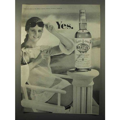 1966 Martin's Scotch Ad - Woman at Beach