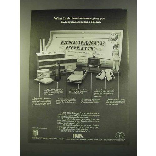 1975 INA Insurance Company of North America Ad - Cash Flow