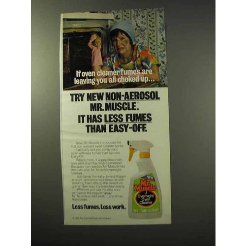 1977 Mr. Muscle Oven Cleaner Ad - All Choked Up