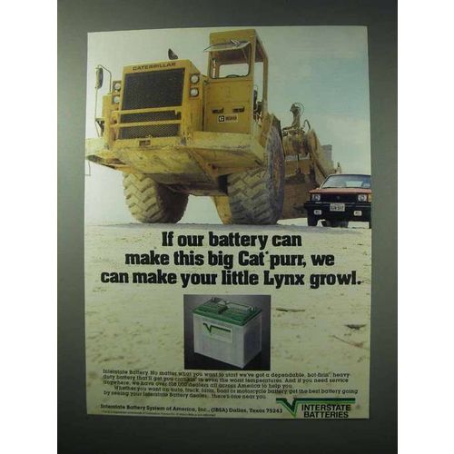 1984 Interstate Batteries Ad - Make This Big Cat Purr