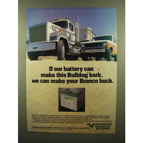 1984 Interstate Batteries Ad - Make Bulldog Bark