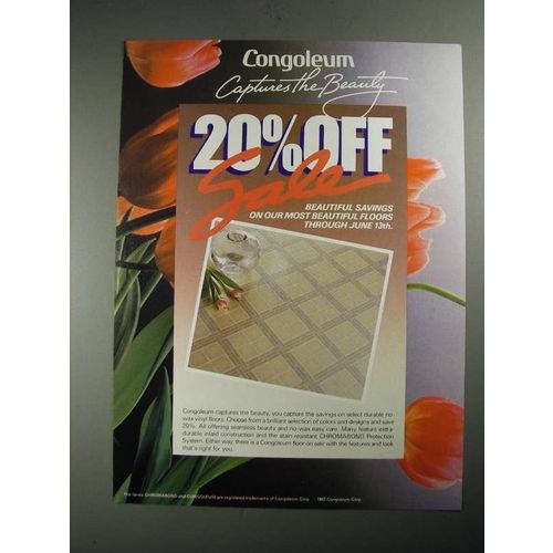 1987 Congoleum Vinyl Floors Ad - Captures the Beauty
